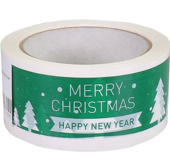 Dozensluit tape Merry Christmas, 3 rol