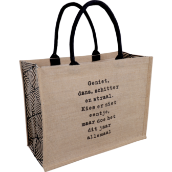 Kerstshopper draagtas JUTE 43x20x34 cm