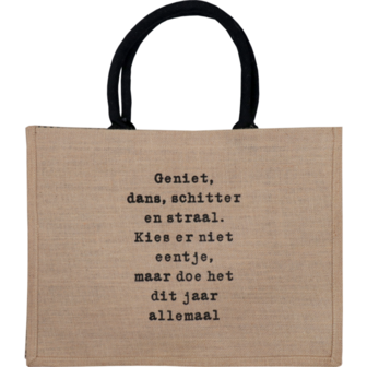 Kerstshopper draagtas JUTE 43x20x34 cm